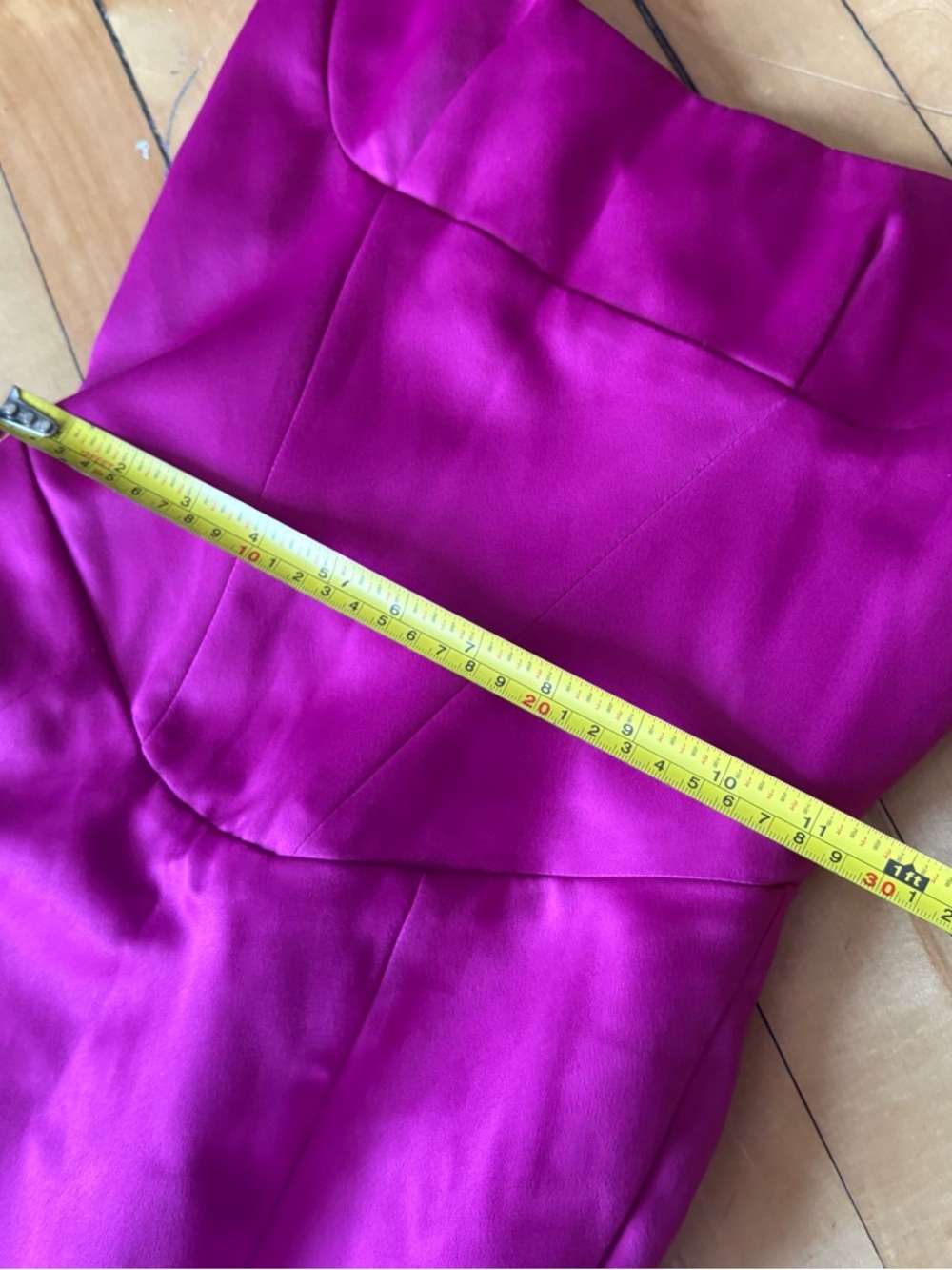 House Of CB Sz XS Casimira Corset Hot Pink Satin Midi Dress - Picture 8 of 15